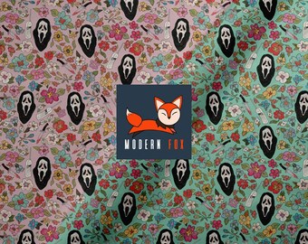 HAL308 - Horror Movie Halloween Fabric, Custom Printed Fabric By The Yard