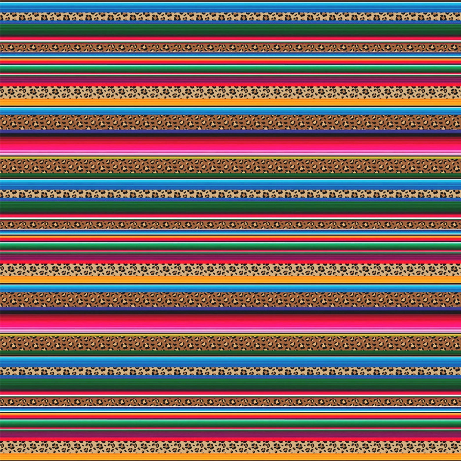 Colorful Serape Fabric Mexican Pattern Fabric Serape Leopard Etsy