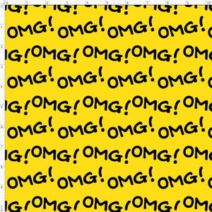 OMG! Fabric, Custom Printed Fabric (OMG1-YELLOW)