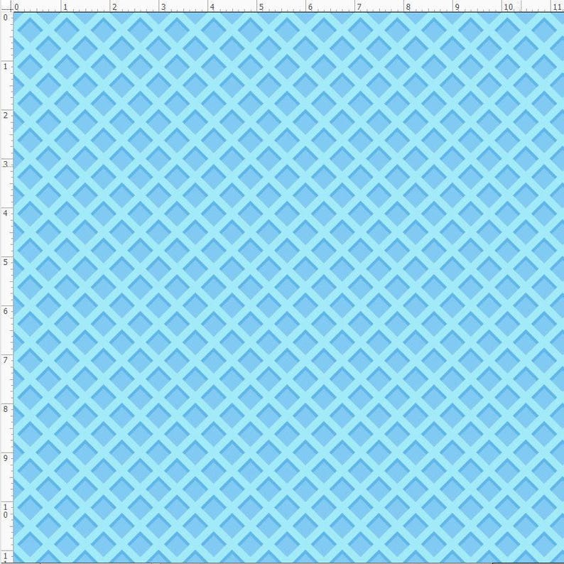 Waffle Fabric, Ice Cream Fabric, Breakfast Fabric, Chocolate Fabric (WFL2) BLUE