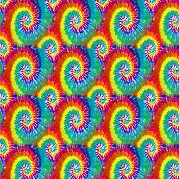Tie Dye Fabric, Rainbow Tie Dyed Fabric, Rainbow Tie Dye Spandex Knit Fabric, Tie Dye Stretch Velvet, Bullet Knit, Liverpool Fabric (TDYE1)