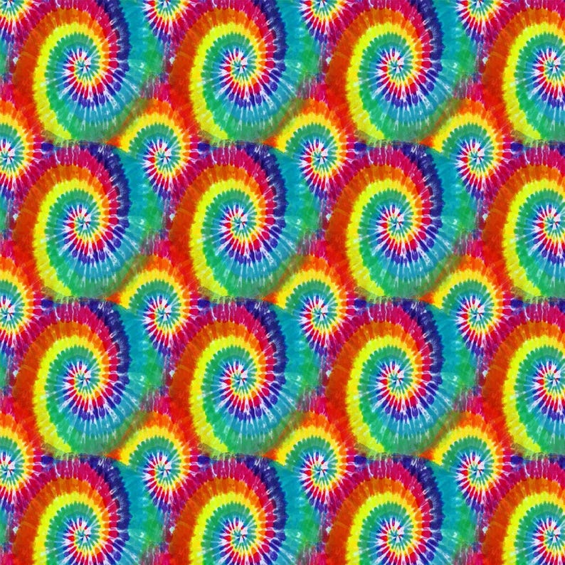 Tie Dye Fabric, Rainbow Tie Dyed Fabric, Rainbow Tie Dye Spandex Knit Fabric, Tie Dye Stretch Velvet, Bullet Knit, Liverpool Fabric (TDYE1) imagen 1