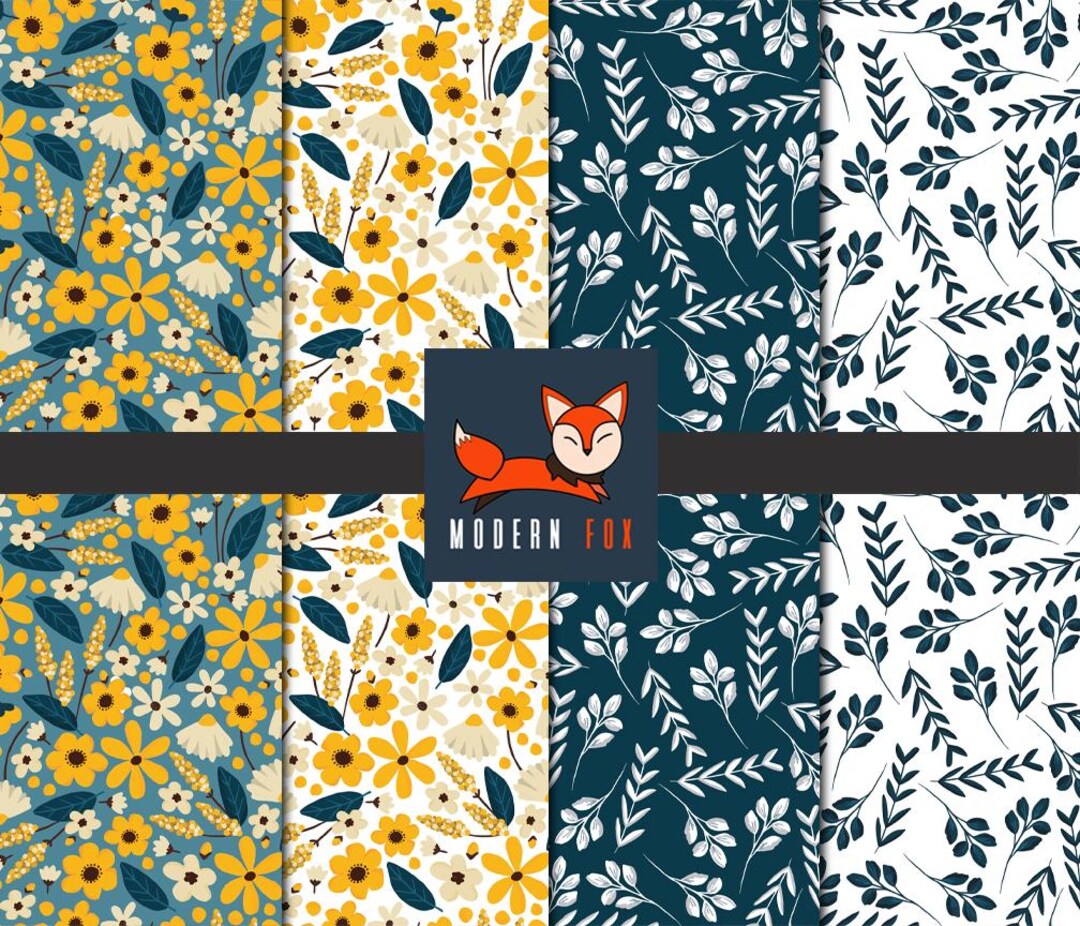 FLW382 - Floral Pattern Fabric, Flower Pattern Fabric, Spring Flower ...