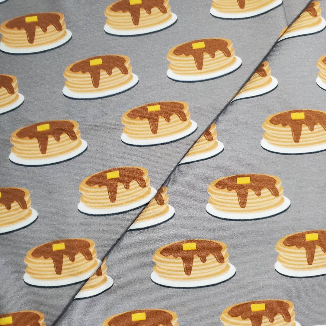 Pancake Sweets Pattern Fabric Pancake Fabric Breakfast - Etsy