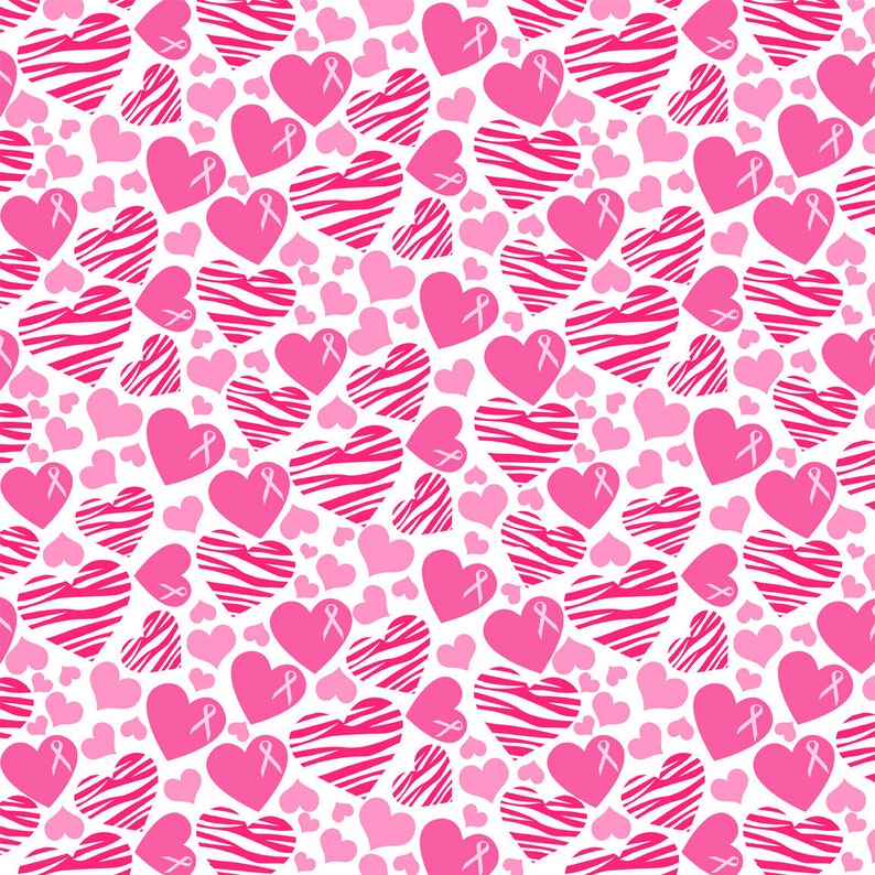 Custom Print Fabric BCA10 Breast Cancer Fabric By the yard Pink Zebra Breast Cancer Awareness Fabric