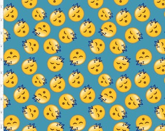 Sleepy Zs, Sleep Emoji, Custom Printed Fabric (EMJ1)