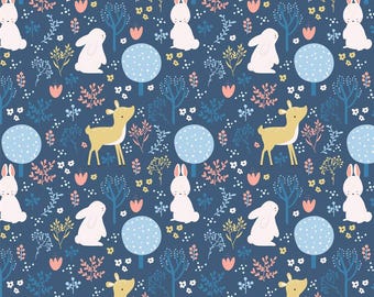 Woodland Forest Fabric, Woodland Tree Woodland mountain, woodland animal fabric, Custom Printed Fabric By the Yard (WDL13)