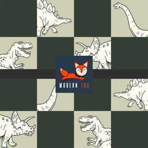 DINO52 - Dino Fabric, Dinosaurs Fabric By The Yard