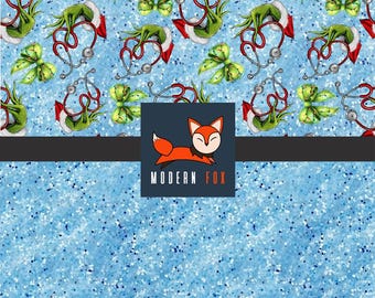 MED83 - Christmas Stethoscope, Christmas  Nurse, Medical Fabric, Health Care Fabric, Nurse Fabric, Custom Printed Fabric