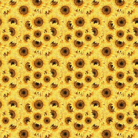 sunflower jersey knit fabric