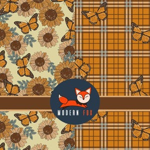 Sunflower Fabric, Yellow Sunflowers Fabric Pattern, Butterfly Fabric, Yellow Plaid Fabric Custom Printed Fabric By the yard (SFLW24)