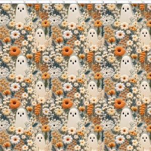HAL214 - Please read before ordering this print--This pattern is a PRINTED Embroidery Fabric, NOT Actual Embroidery Fabric, NO Texture