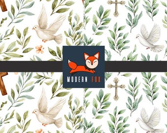 ET154 - Cross, Faith, Christian Religion Easter fabric, Jesus Christ Fabric, Custom Printed Fabric By The Yard