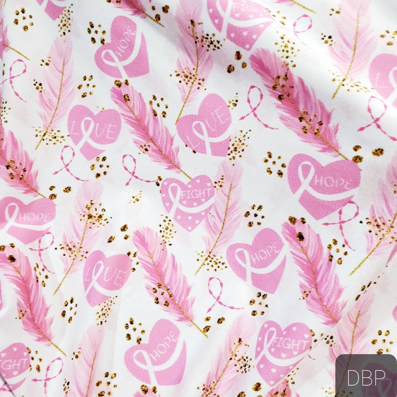 Breast Cancer Awareness Fabric Breast Cancer Fabric by the Etsy