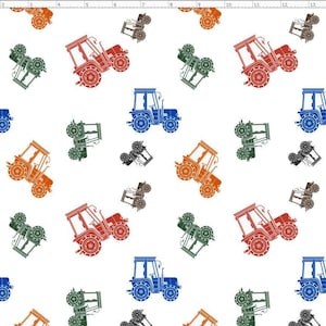 Tractor Fabric by the Yard, Farm Equipment Fabric, Fabric By the yard, Farm Fabric (TRCT1)