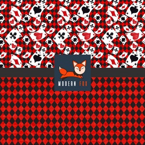 GMB9 - Playing Card, Casino, Poker, Ace Card, Custom Printed Fabric