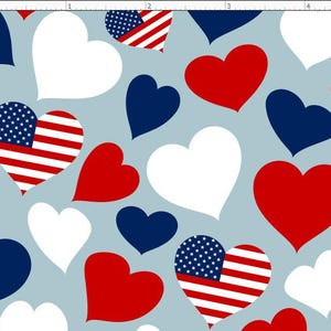Star Spangled Fabric, Patriotic Stars Fabric, White Stars Red Stars Blue Stars Fabric, Fourth of July Fabric by the Yard (ID12) afbeelding 2