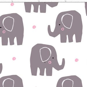 EANT1 - Elephant Fabric by the Yard. Custom Print Fabric. image 2