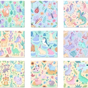 MAG1 -  Dragon and Flower, Magical Creatures, Fantasy Magic, Custom Printed Fabric By The Yard