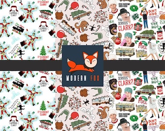 WNT102 - You Serious Clark Fabric, Christmas Vacation Fabric, Holiday Fabric, winter Fabric, Custom Printed Fabric