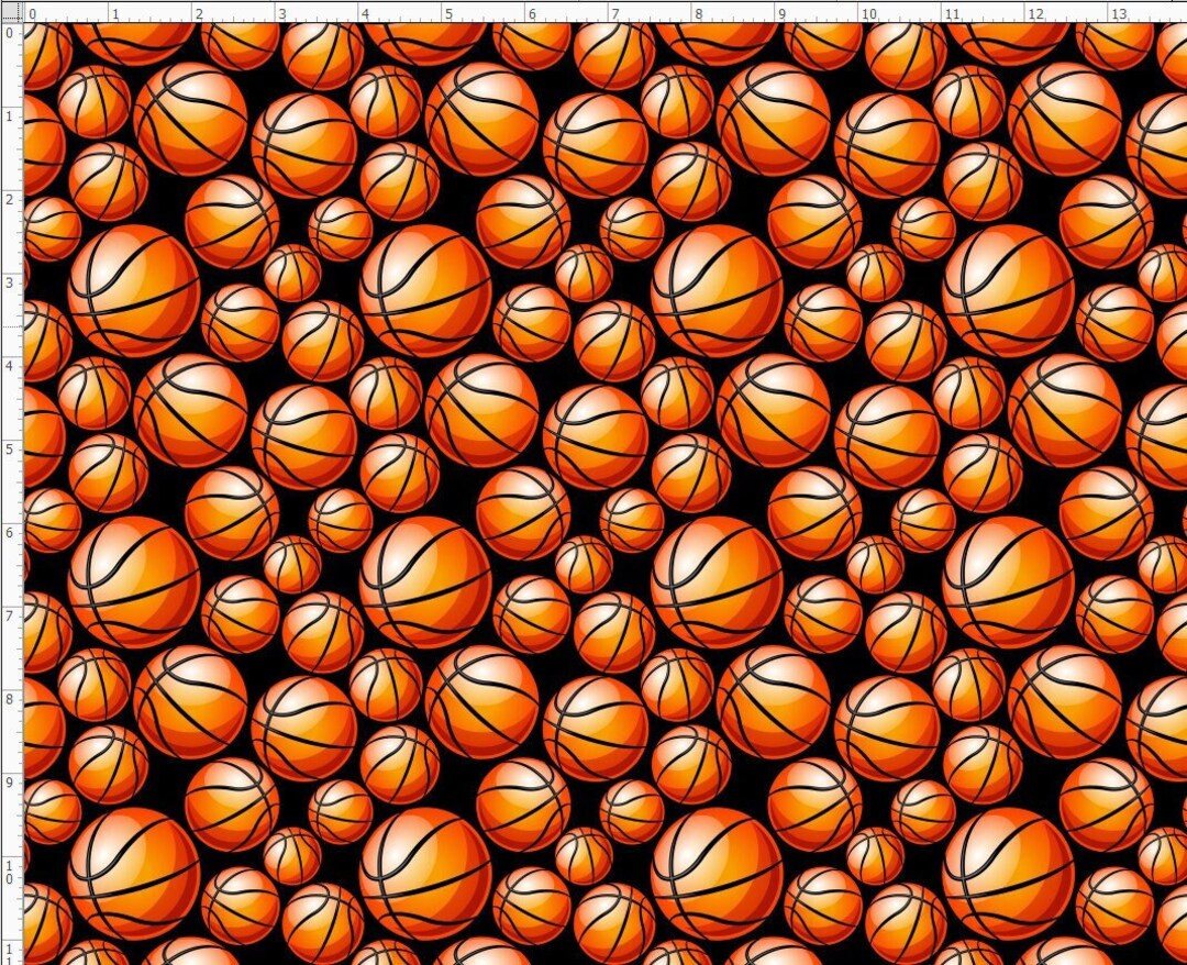 Sport Fabric, Basketball Fabric by the Yard, Custom Printed Fabric BKB5