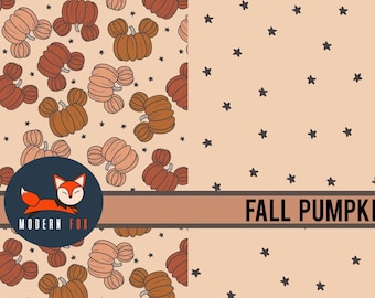Fall Pumpkin By The Yard, Fall Season Fabric, Pumpkin Patch Fabric, Custom Printed Fabric By The Yard (FAL52)