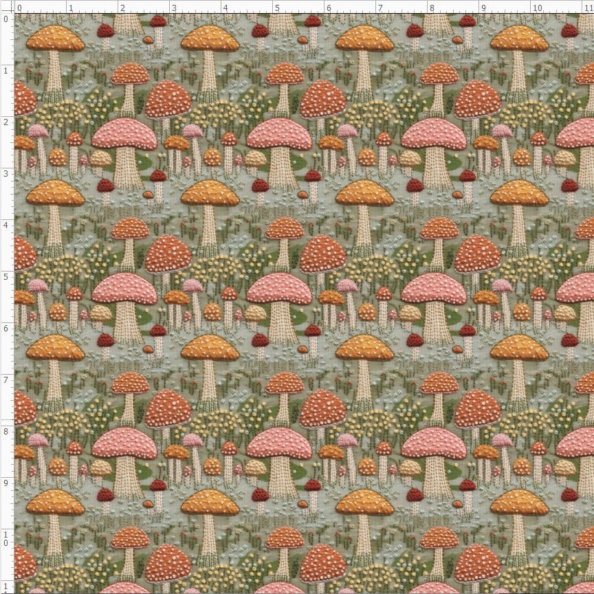 Mushroom fabric discount