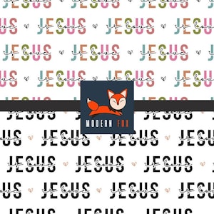 ET140 - Jesus is Love, Faith, Christian Religion Easter fabric, Jesus Christ Fabric, Cross Fabric, Custom Printed Fabric By The Yard