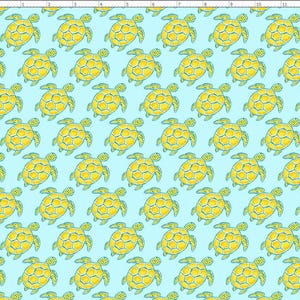 TURT2 - Sea Turtle Fabric by the Yard. Marine, Sea Life Fabric, Custom Printed Fabric