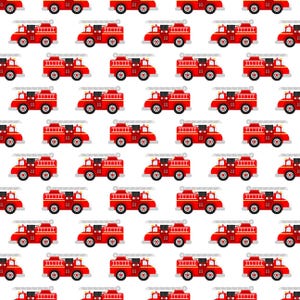 Fire Truck Fabric by the Yard, Fire Fighter Fabric, Fabric By the yard, Cotton Fabrics, Bullet Liverpool, Kona Fabric (FTRK1)