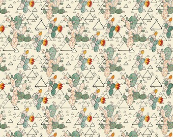 Southwestern Cactus Modern Fabric, Cactus, Custom Printed Fabric  (CTUS6)