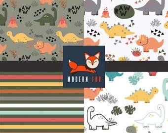 Dinosaur, Dino Dinosaurs Pattern, Dino Fabric, dinosaur Fabric, Custom Printed Fabric, By The Yard (DINO42)