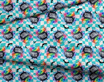 HAL265 - Pocus Halloween Fabric By The Yard, Witch Fabric, Ghost Fabric, Custom Printed Fabric By The Yard