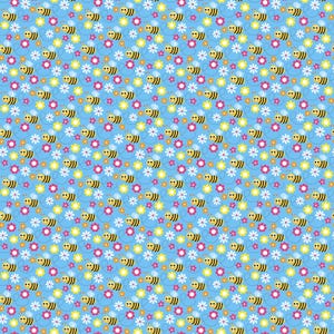 Bumble Bees, Spring Fabric, summer Fabric, Bee Fabric, flower Fabric, Knit Fabric (BB19)