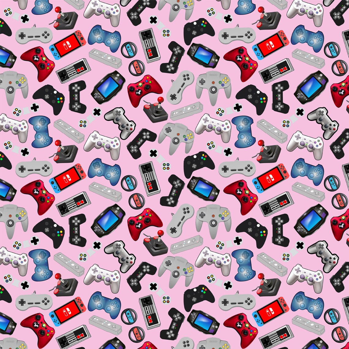 VDO Game Fabric Game Controller Fabric by the Yard Game Etsy