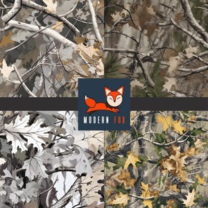 WDL27 - Wood, Camo, Hunting, Realistic Tree, Outdoor, Tree Camouflage, Custom Printed Fabric by The Yard