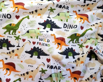 Dinosaur, Dino Dinosaurs Pattern, Dino Fabric, dinosaur Fabric, Custom Printed Fabric, By The Yard (DINO7)