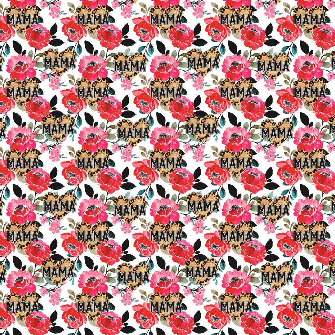 Mama Fabric, Mama Leopard Fabric, MOM Fabric, Custom Print Fabric