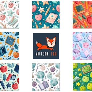 BTS52 - Back to School Kids Novelty Cotton Fabric By The Yard, School Supplies Fabric, School Bus Fabric
