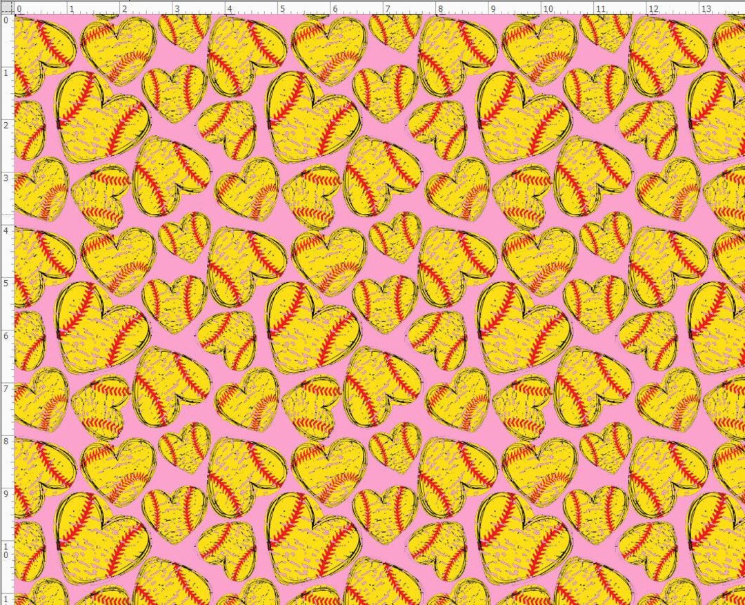 Sport Fabric, Pink Softball Fabric, Custom Printed Fabric by the Yard ...