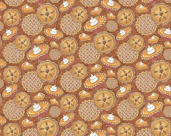 Thanksgiving Turkey Fabric, Fall Pumpkin By The Yard, Turkey Fabric, Pumpkin Pie Fabric, Custom Printed Fabric By The Yard (FAL13)