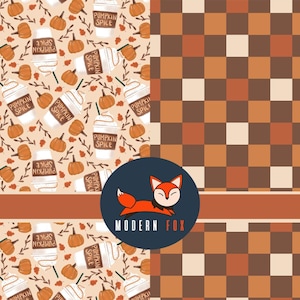 Pumpkin Spice Latte Fabric, Fall Fabric, Coffee Fabric, Thanksgiving Fabric (FAL64)