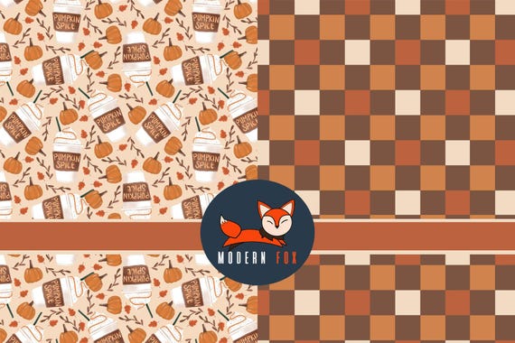 Pumpkin Spice Latte Fabric, Fall Fabric, Coffee Fabric, Thanksgiving Fabric (FAL64)