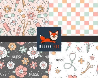 MED59 - Medical Fabric, Health Care Fabric, Health Fabric, Nurse Fabric, Custom Printed Fabric