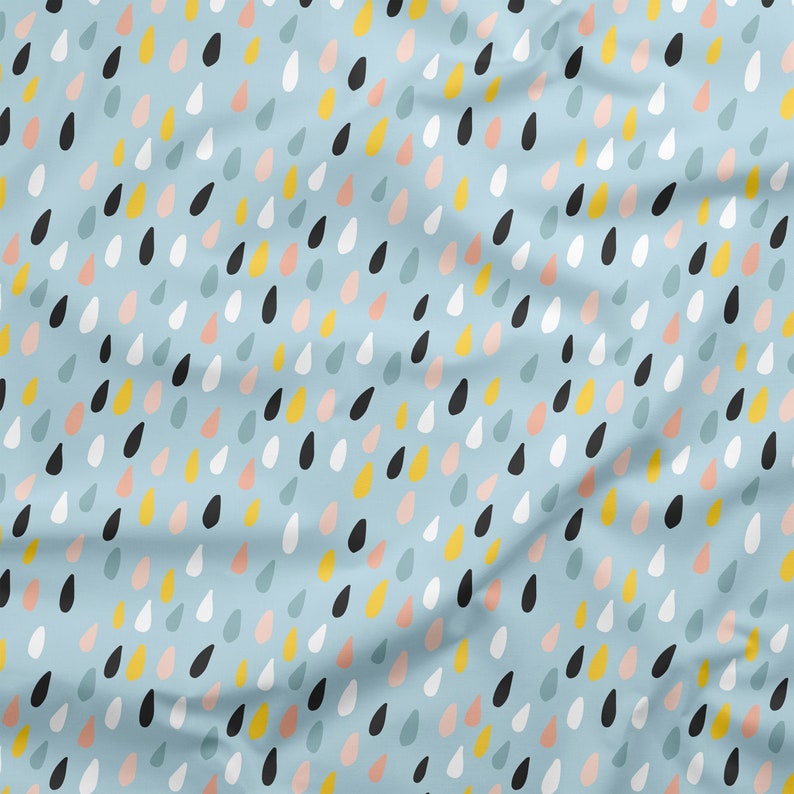 Rain Fabric Sky Fabric Summer Fabric Custom Printed Fabric Etsy