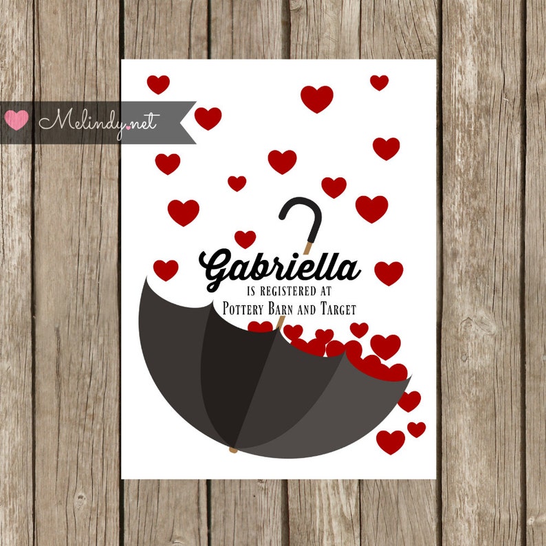 Bridal Shower Showered With Love Hearts and Etsy