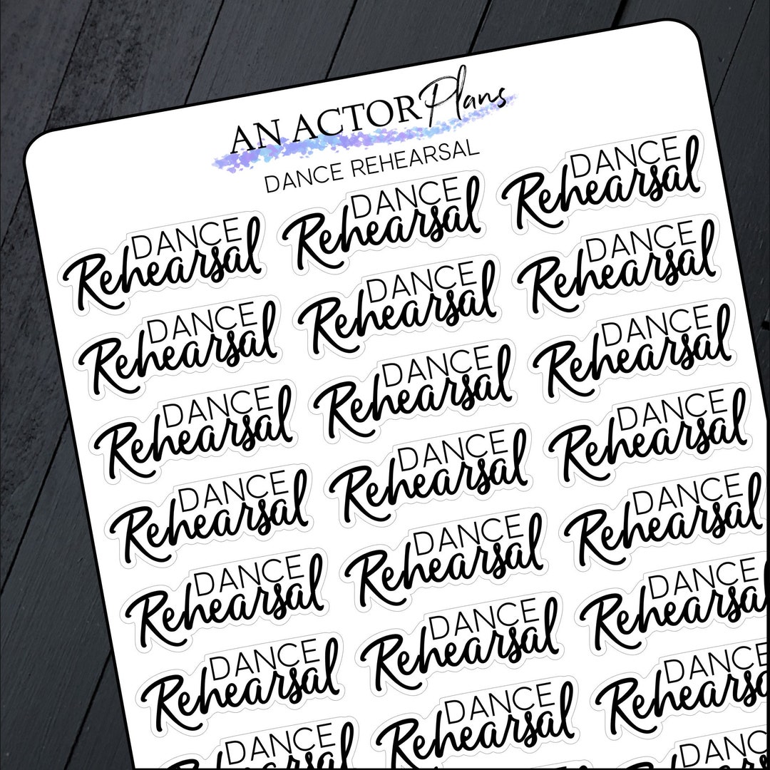 Dance Rehearsal - Theater Sticker Sheet - Etsy