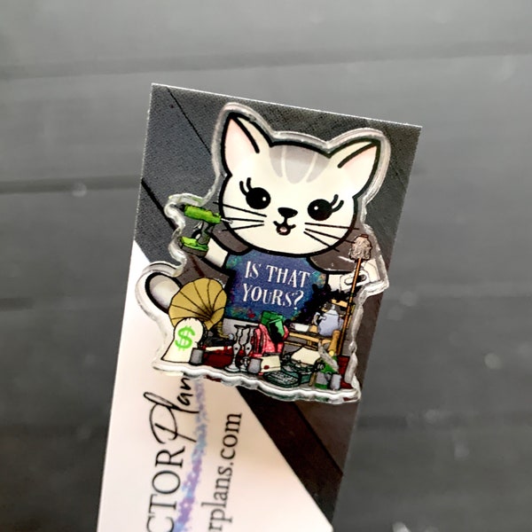 Props Designer // Acrylic Cat Pin // Theatre Kid Gift, Broadway, Musical Theatre, Actor, Actress, Stage Manager, Tech Crew, Techie