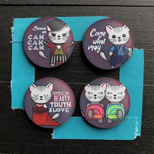 Mabel Rouge -  1 Inch Pin Back Button