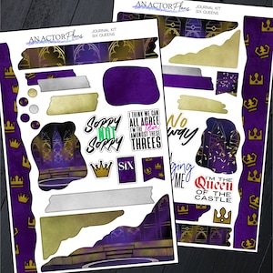 Six Queens  // Journal Sticker Kit // Broadway Theatre // For planners, journals, notebooks, actors, director